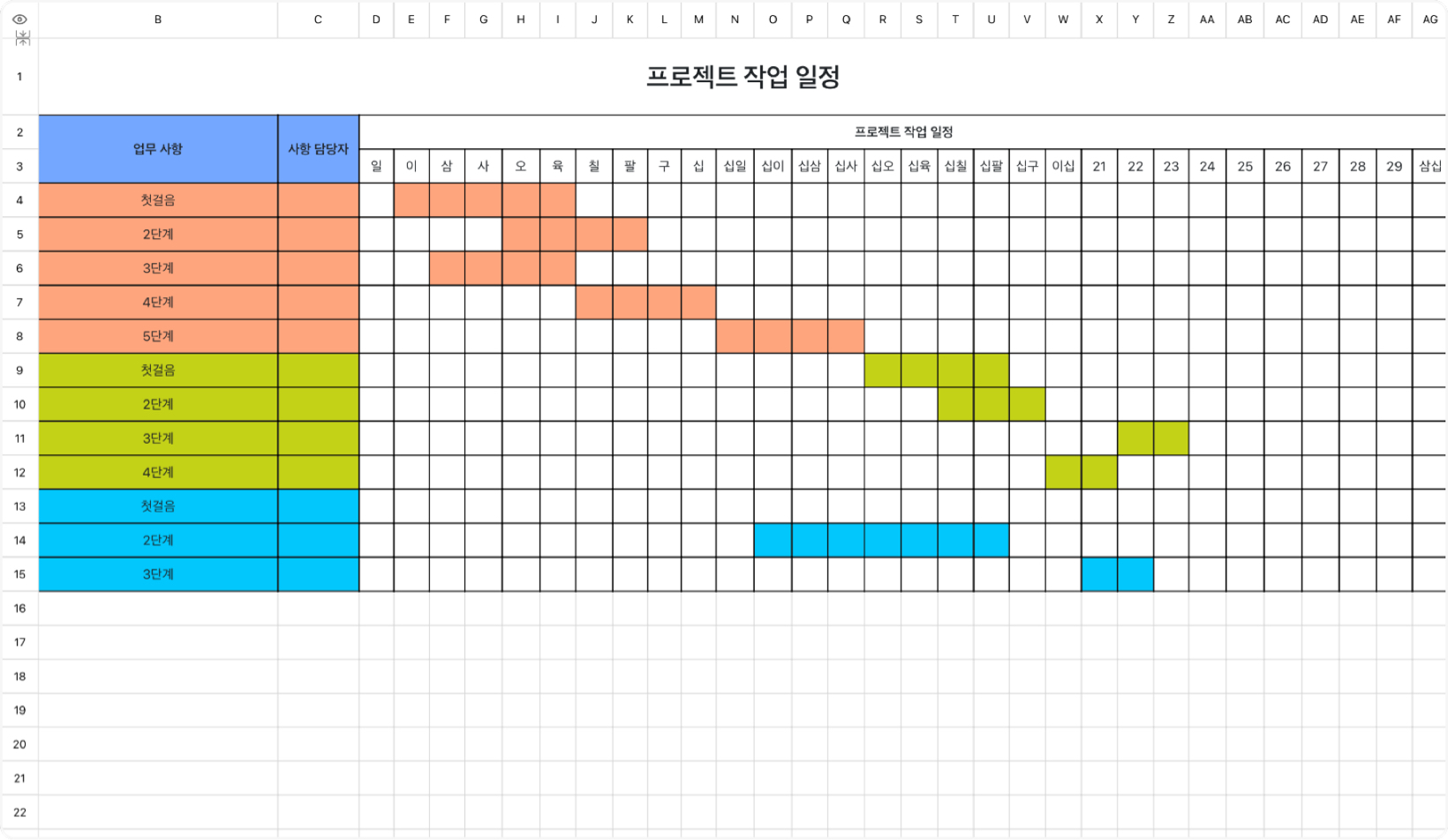 프로젝트 스케줄1